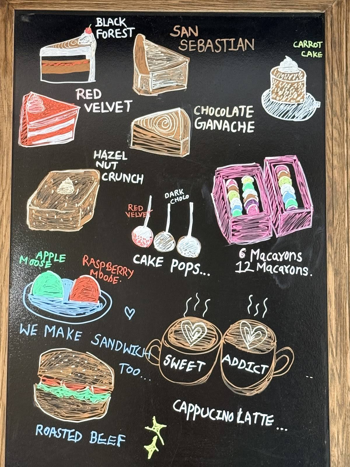 Sweet Addictions меню