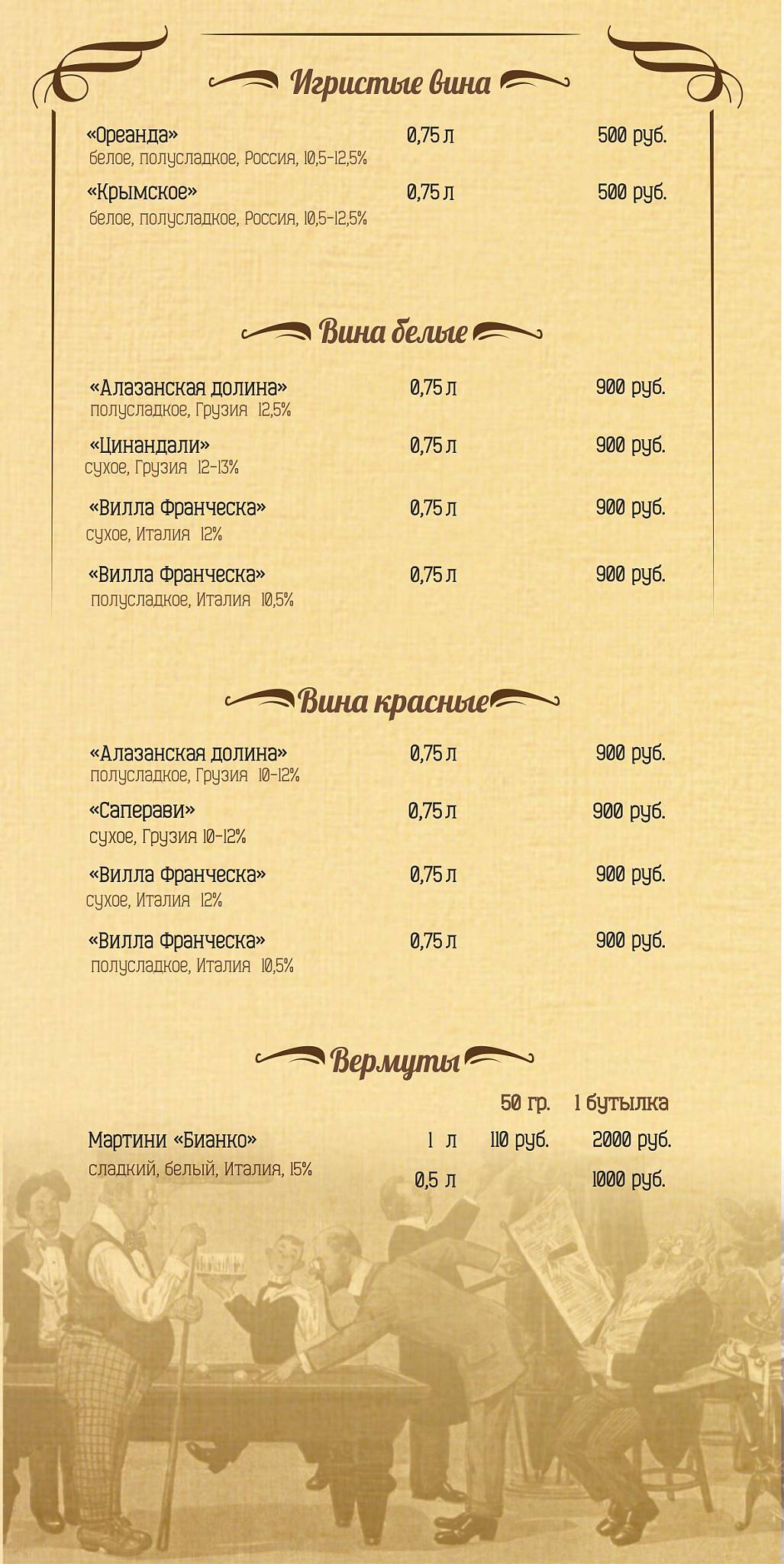 Девятка меню