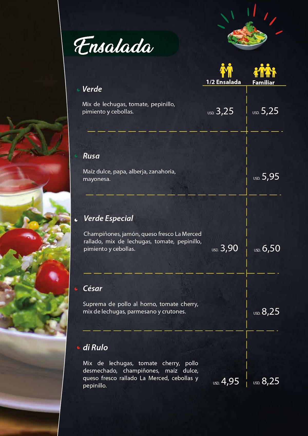 Di Rulo Pizza меню