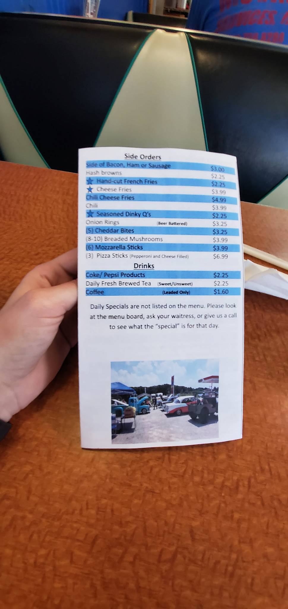 Dinkys Diner меню
