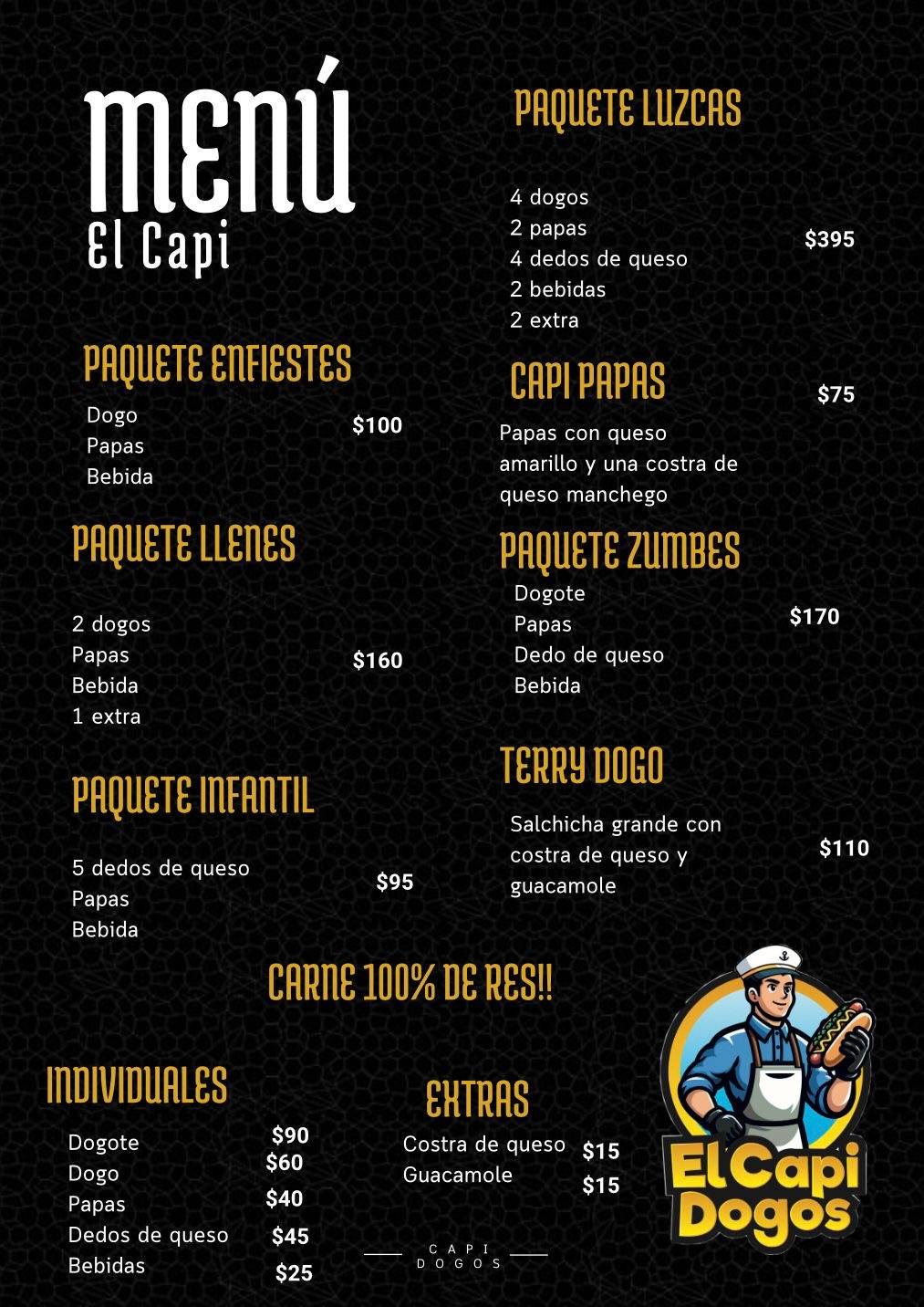 Dogos El Capi меню
