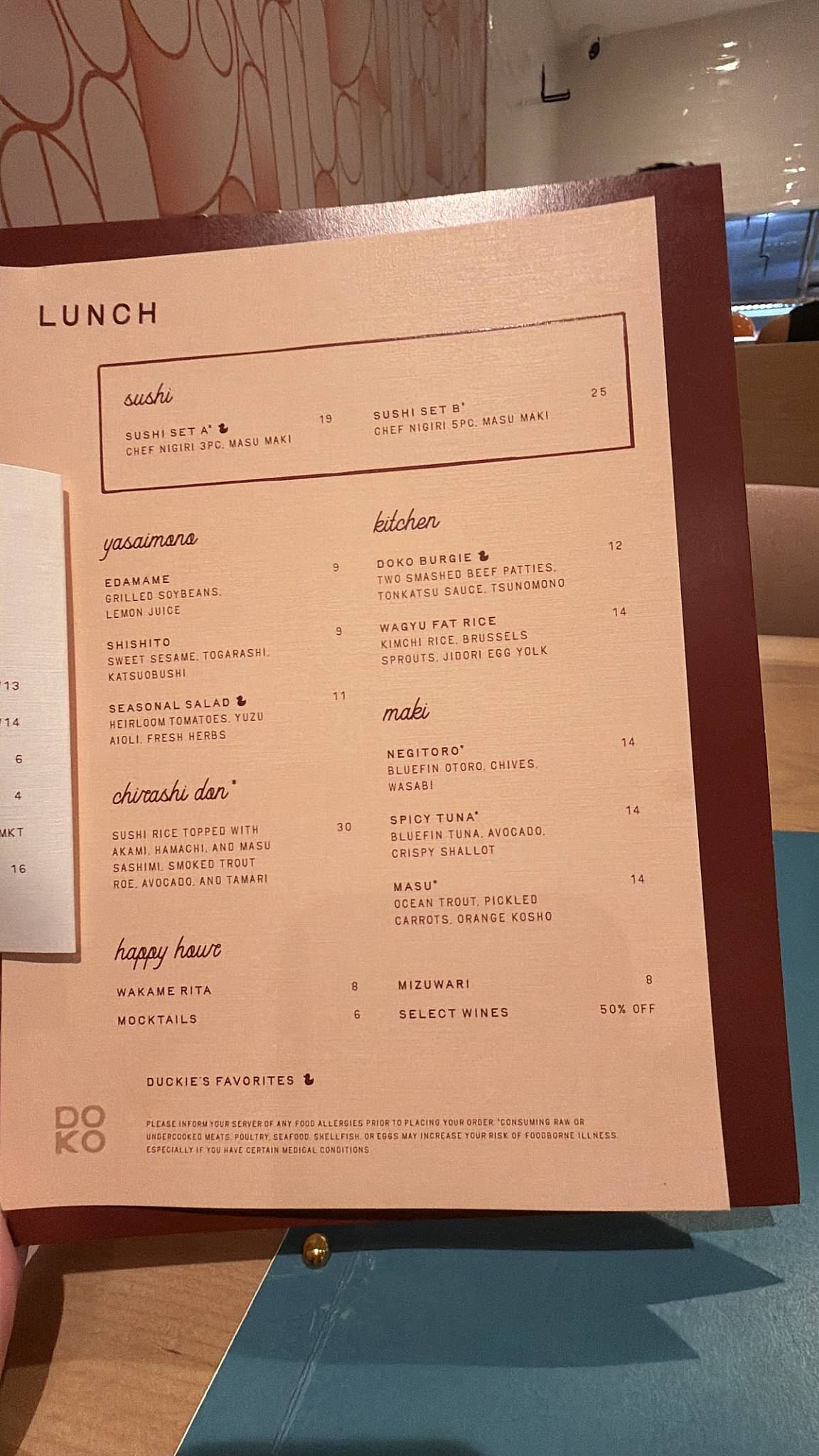 Doko Sushi & Yakitori меню