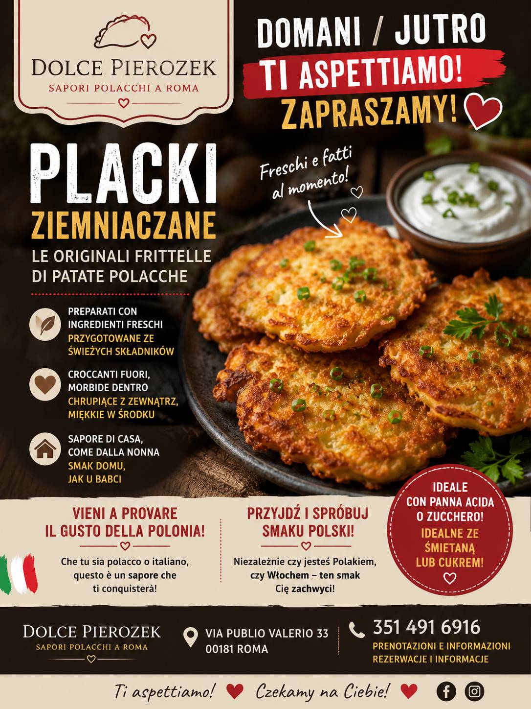 Dolce Pierożek – Cucina e Dolci Polacchi меню