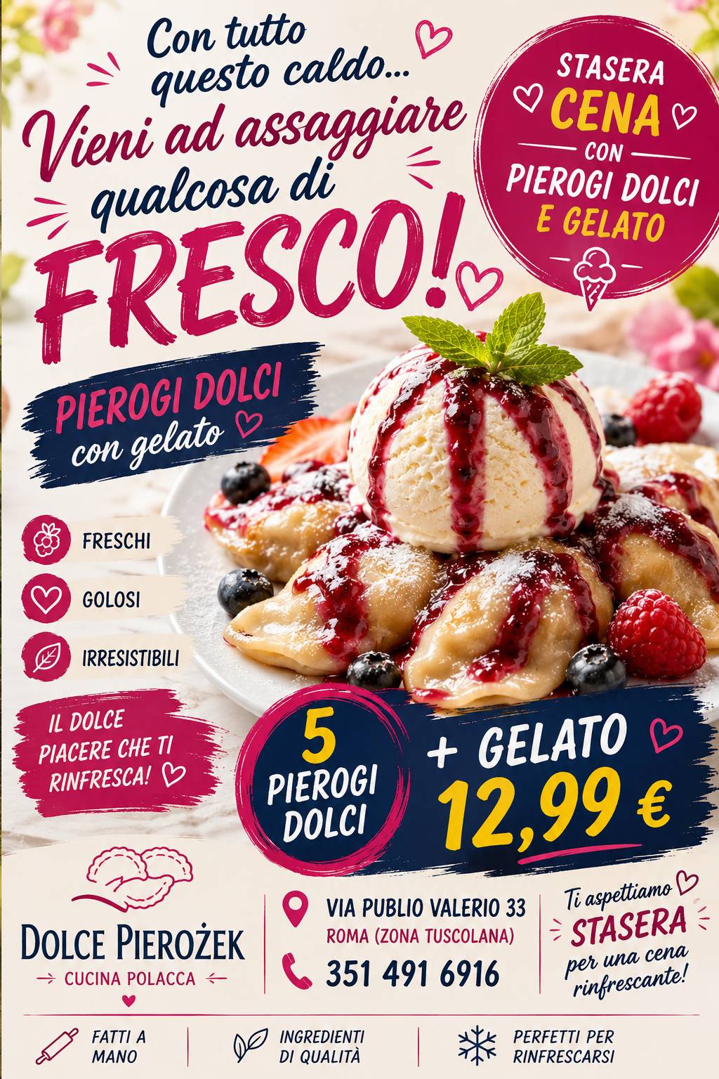 Dolce Pierożek – Cucina e Dolci Polacchi меню