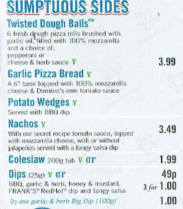 Domino's Pizza - Edinburgh - Morningside меню