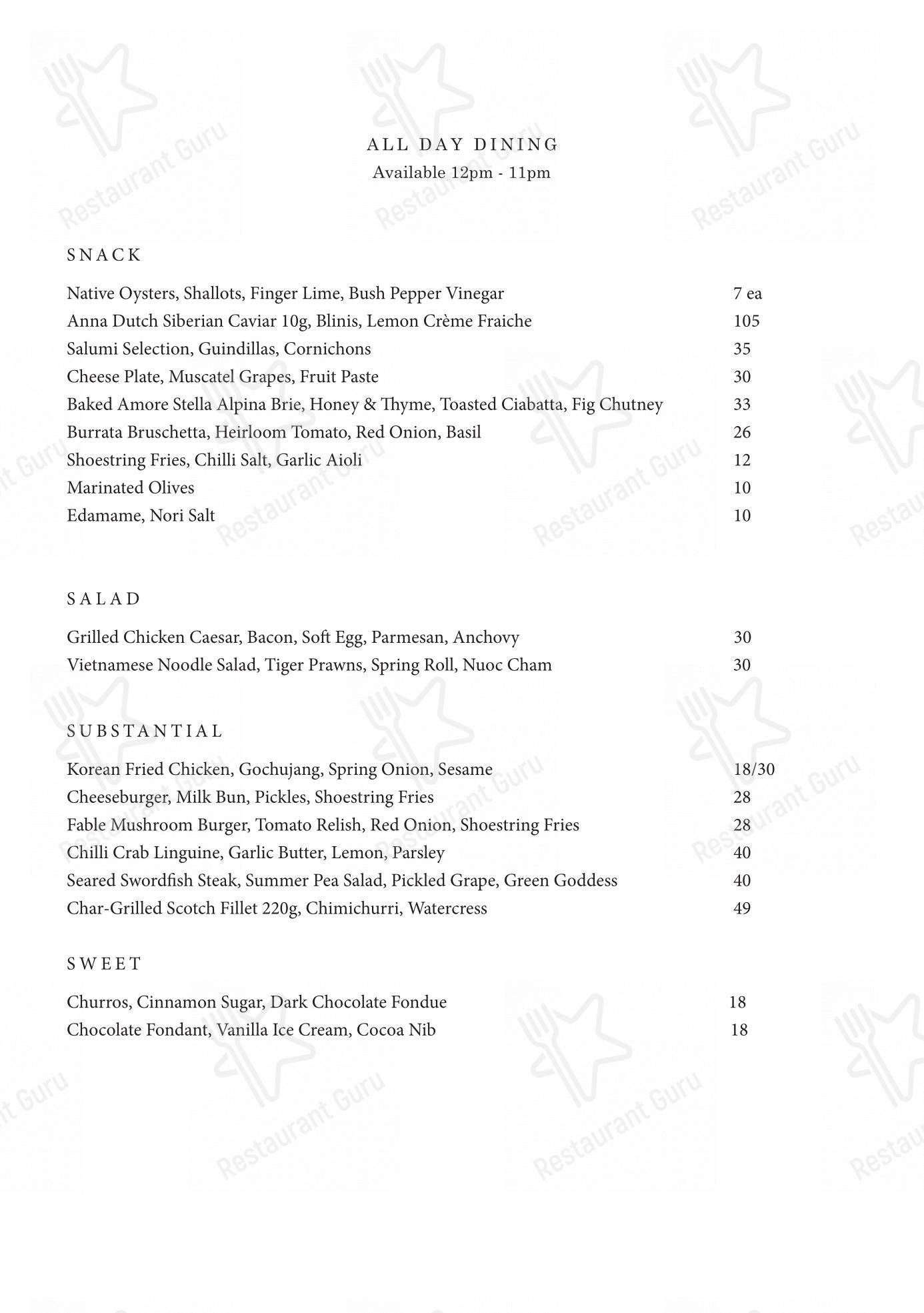 Takeaway Menu ресторана Doot Doot Doot