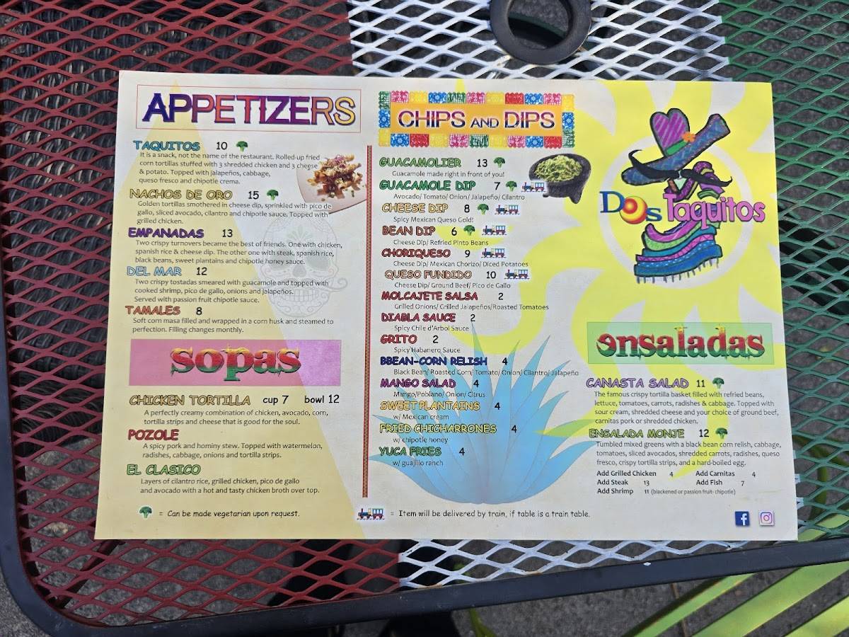 Dos Taquitos меню