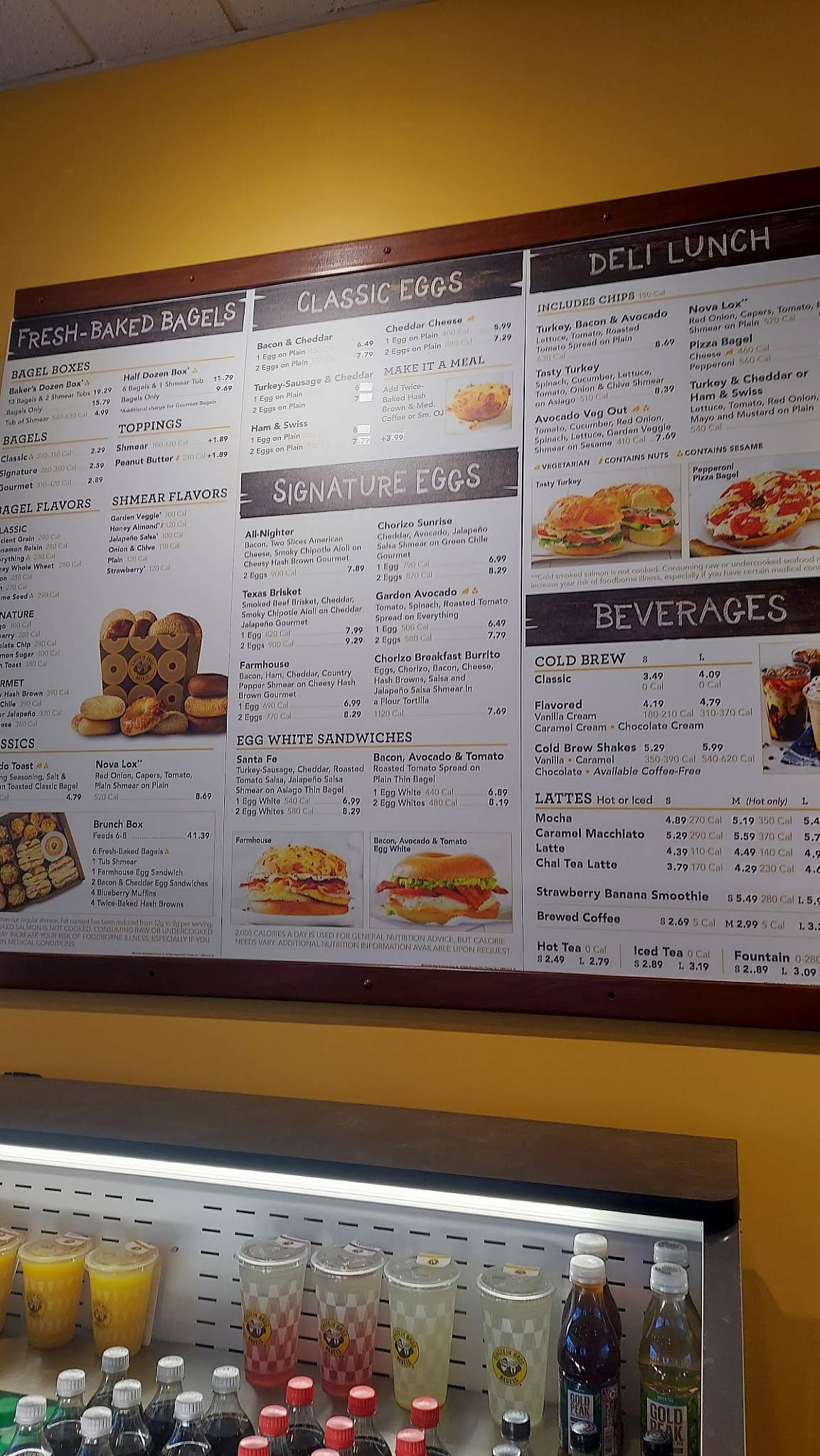 Einstein Bros. Bagels меню