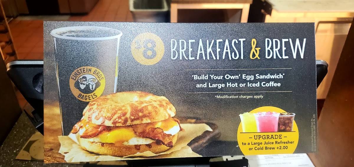 Einstein Bros. Bagels меню