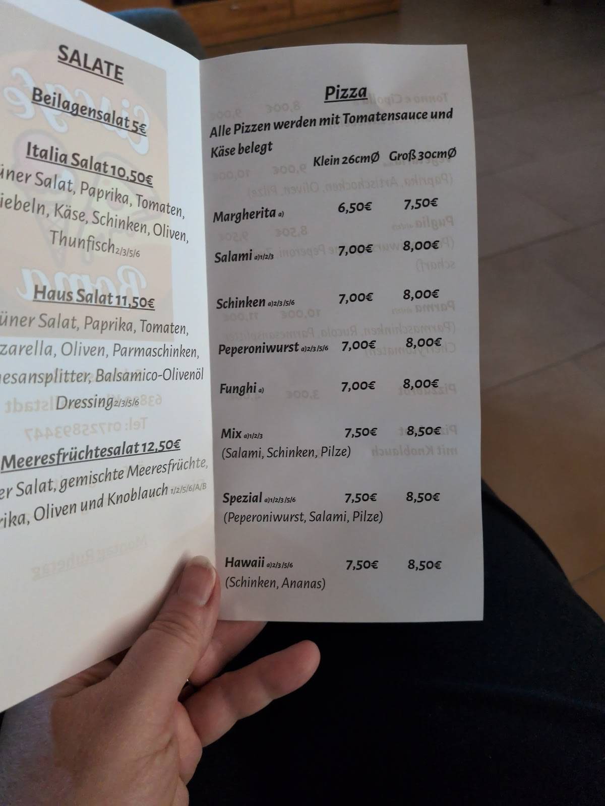 Eiscafe Roma меню