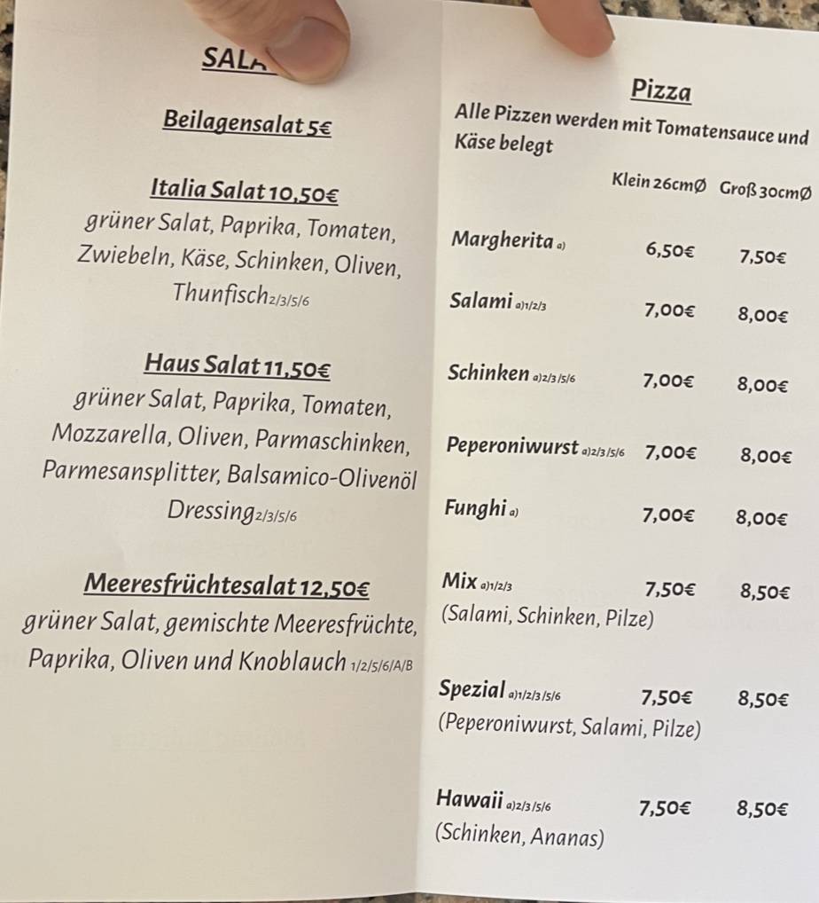 Eiscafe Roma меню