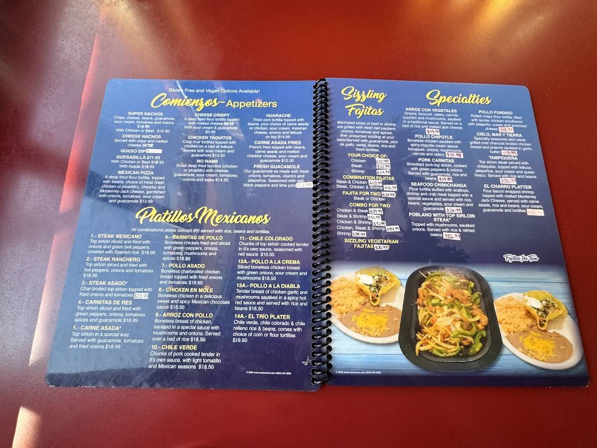 El Charro Mexican Grill Restaurant меню
