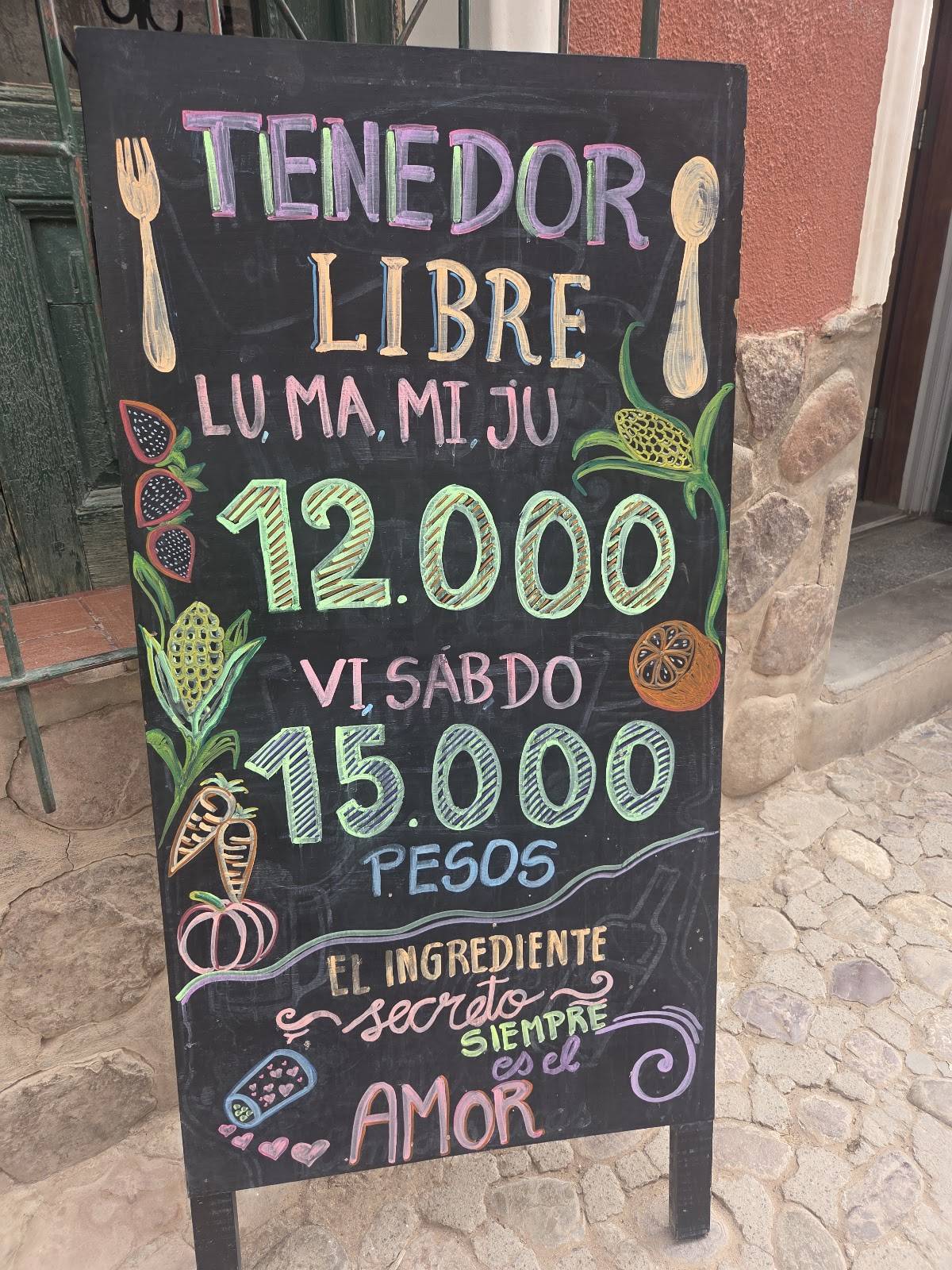 El Fortín меню