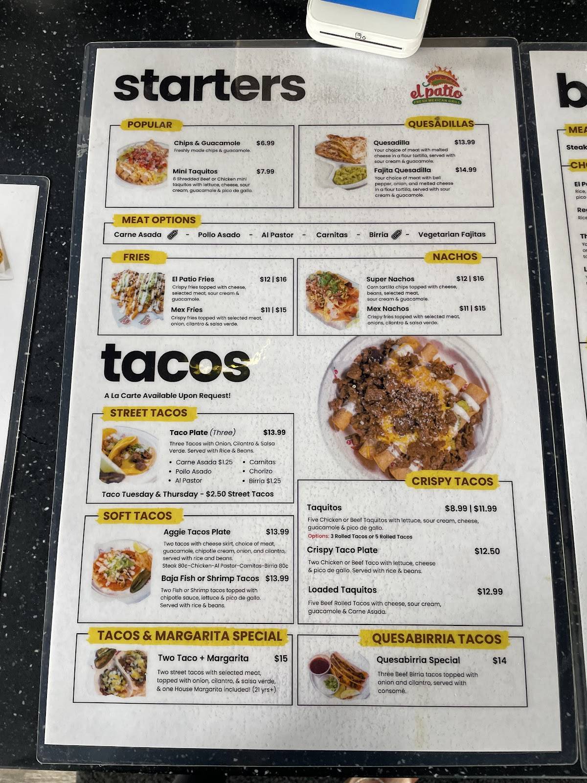 El Patio Fresh Mexican Grill меню