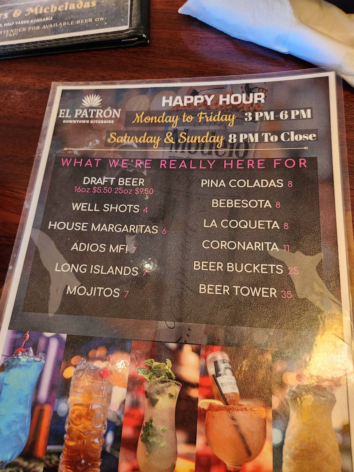 El Patrón Downtown Riverside меню