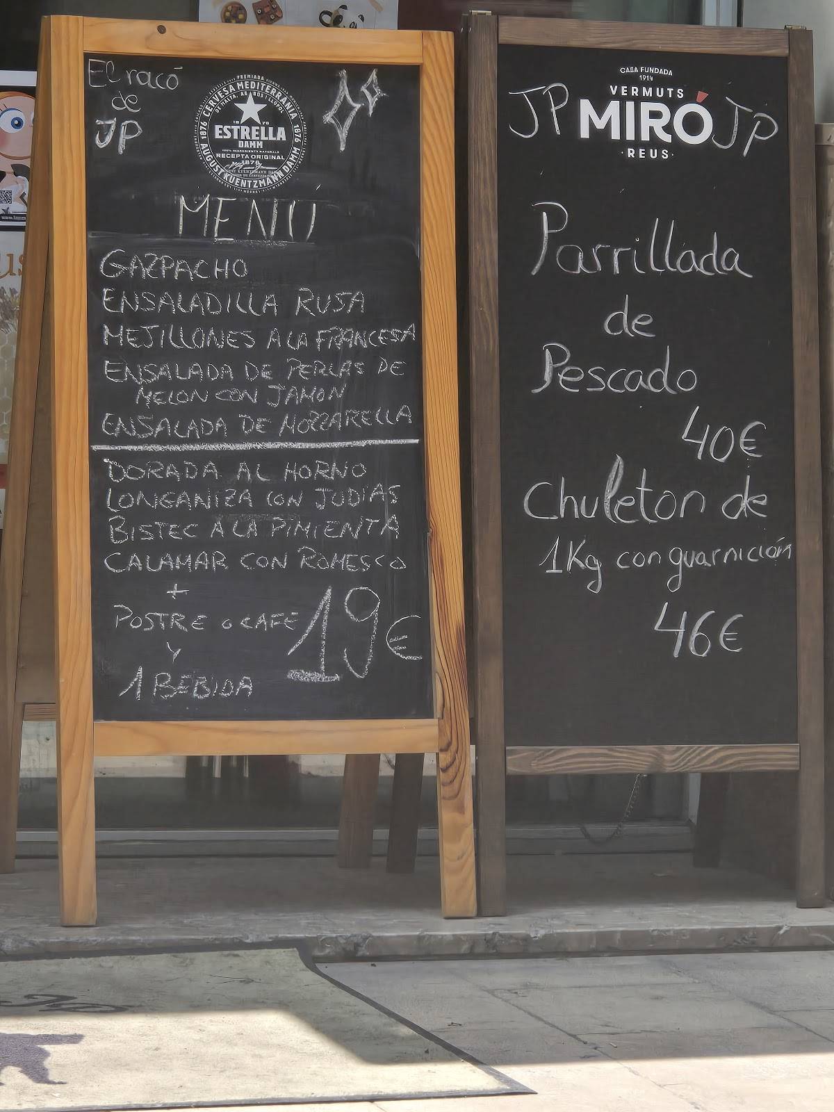 El Racó de JP меню
