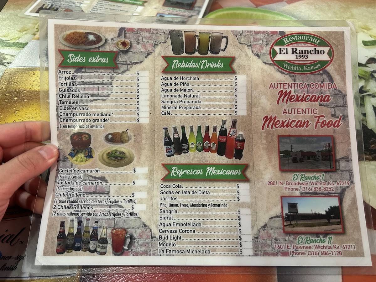 El Rancho меню