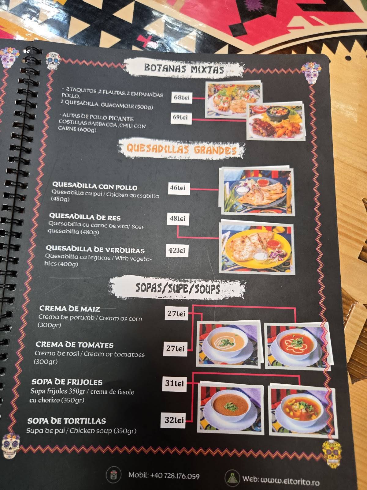 El Torito - Mexican Restaurant Bucharest меню