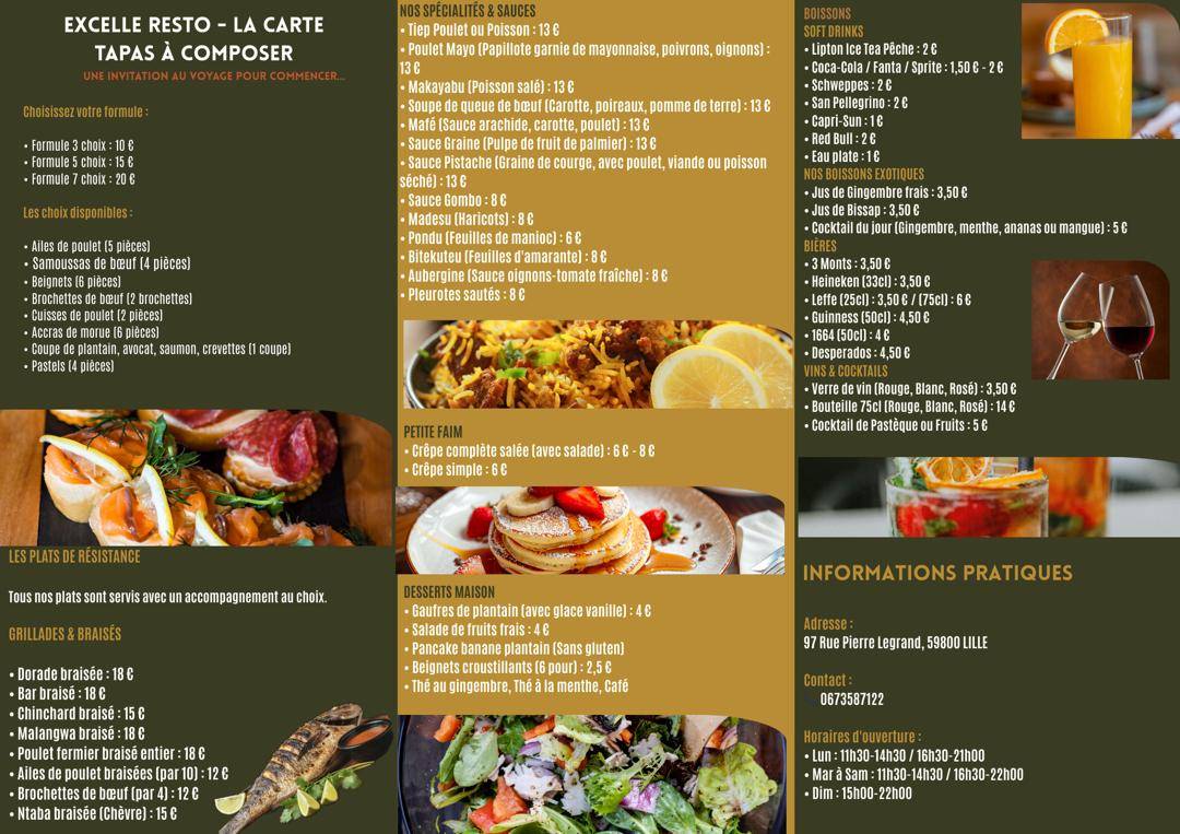 Excelle Resto меню