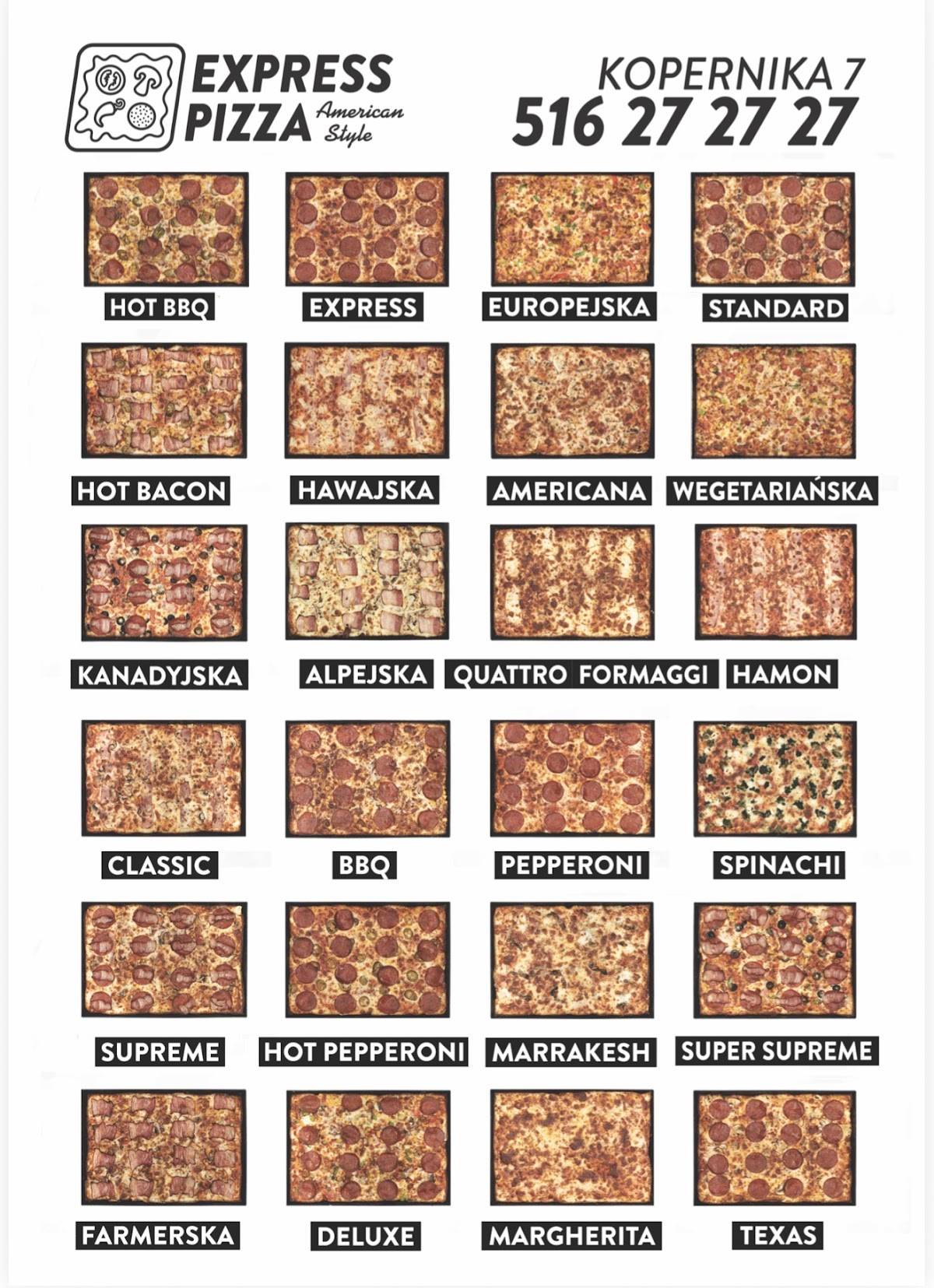 Express Pizza Rzeszów меню