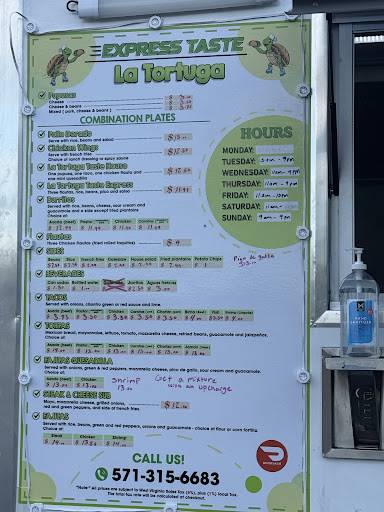 Express Taste La Tortuga меню
