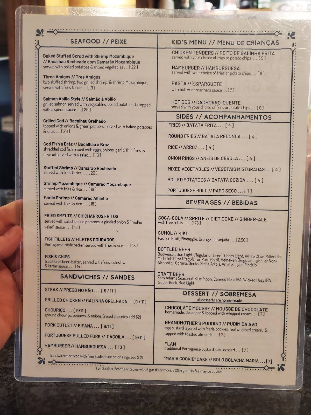 Fall River Grill меню