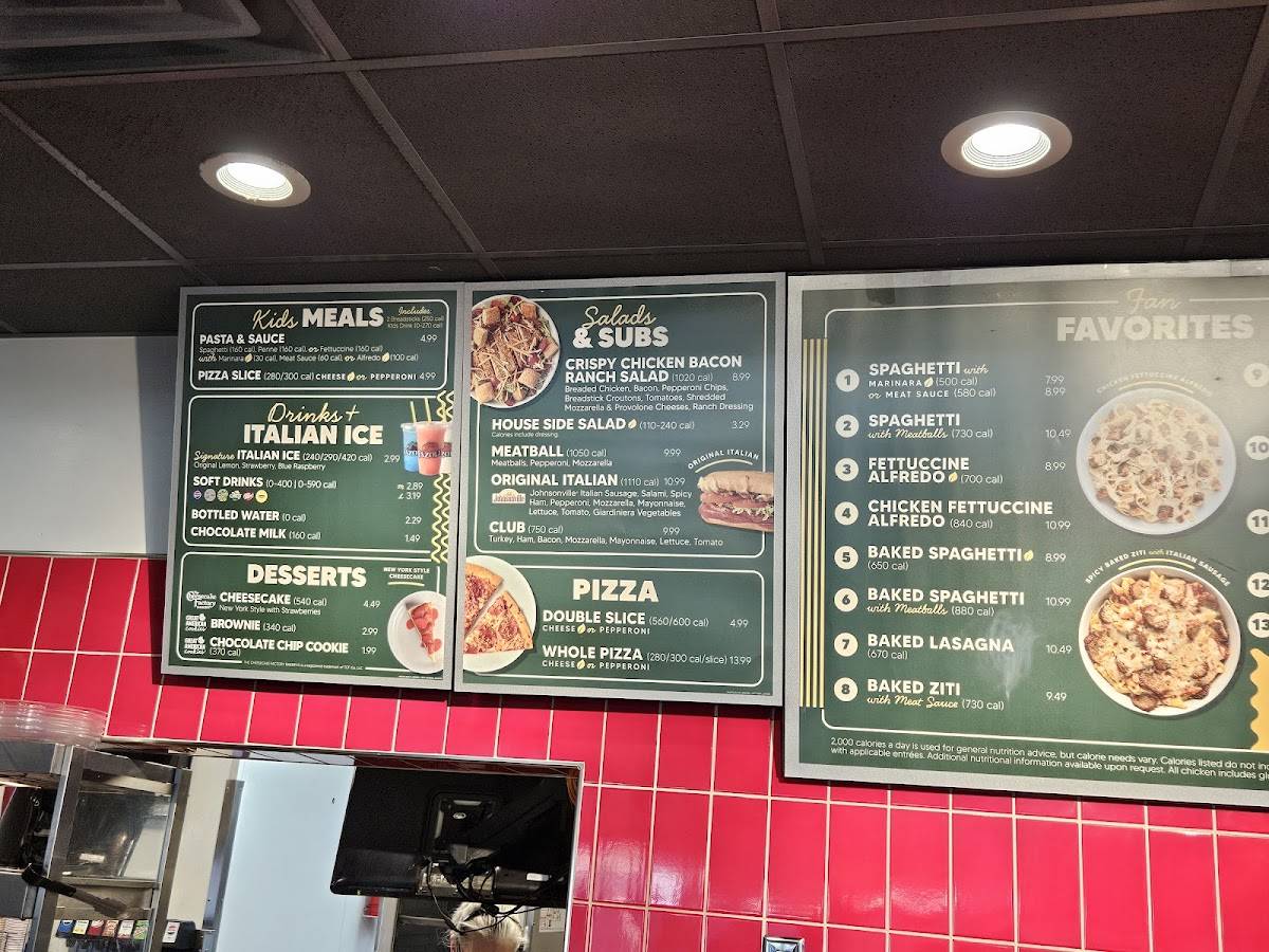 Fazoli's меню