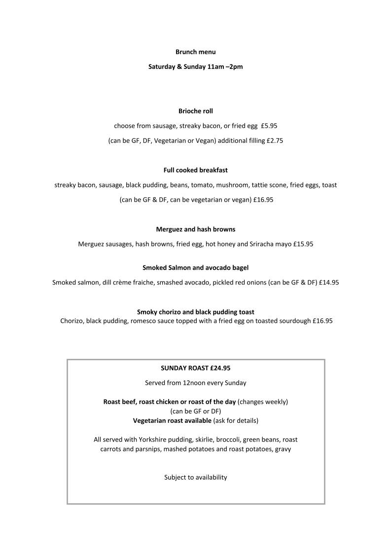 Fennel Restaurant меню