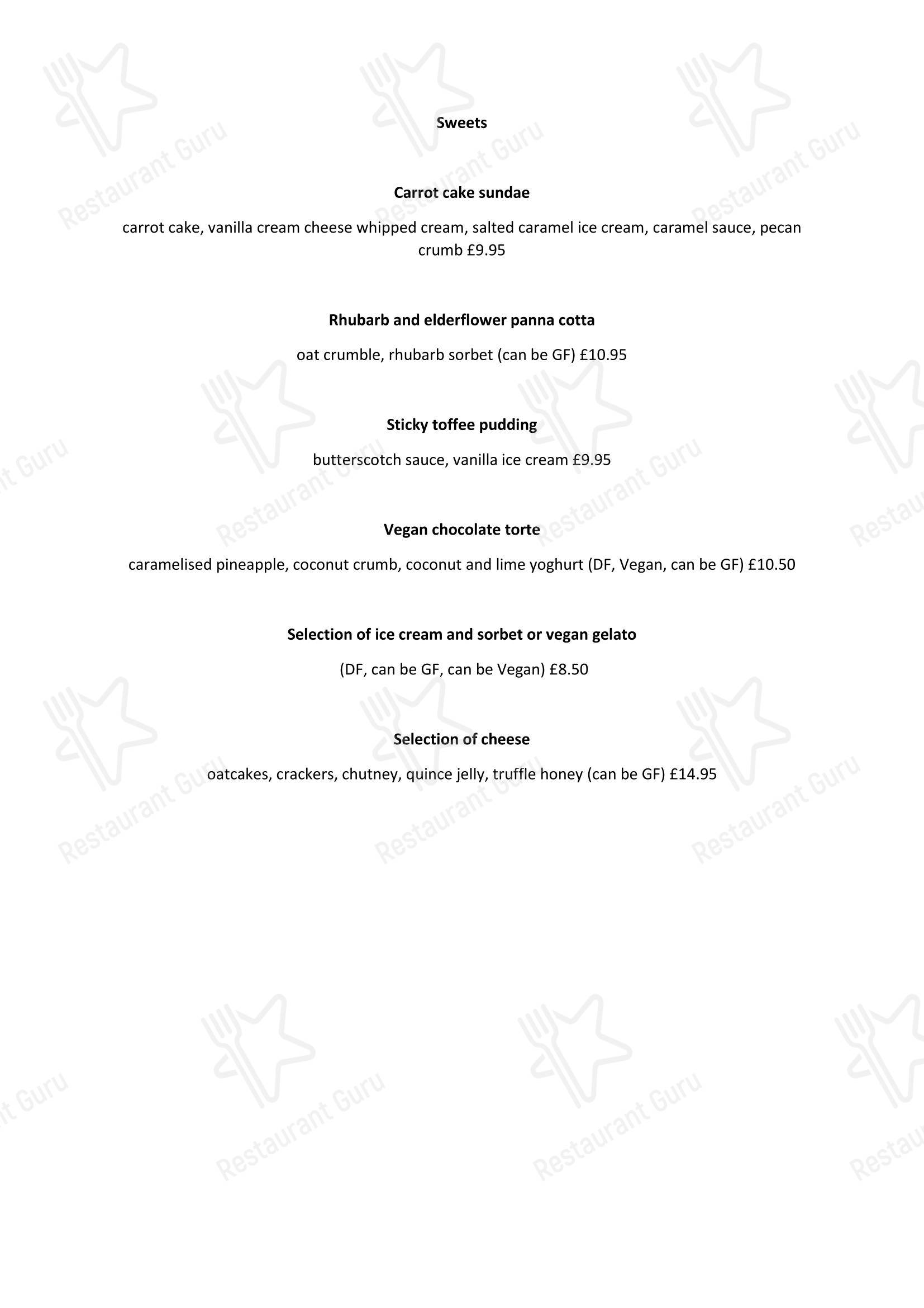 Wine Menu ресторана Fennel Restaurant в Инверури