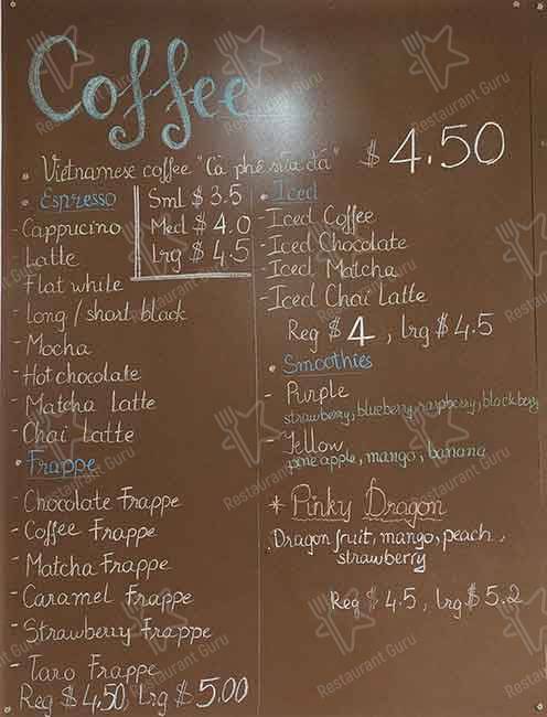 Fin Coffee & Tea меню