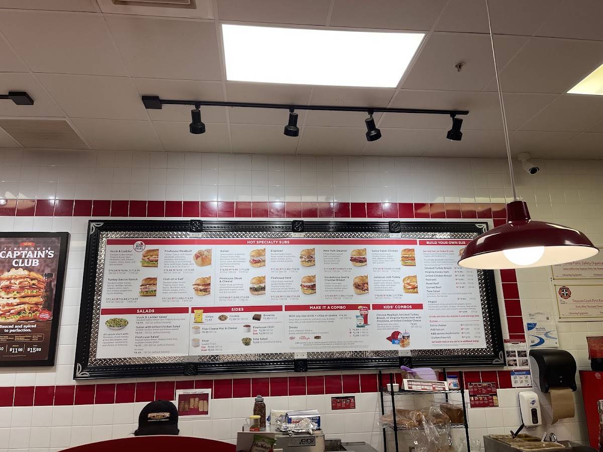Firehouse Subs Stuart US 1 меню