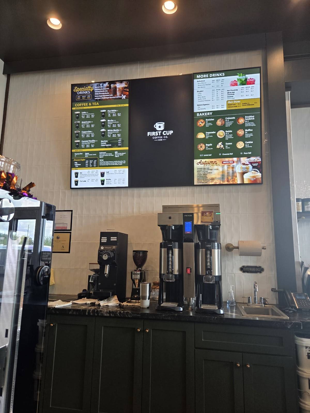 First Cup Coffee Co. меню