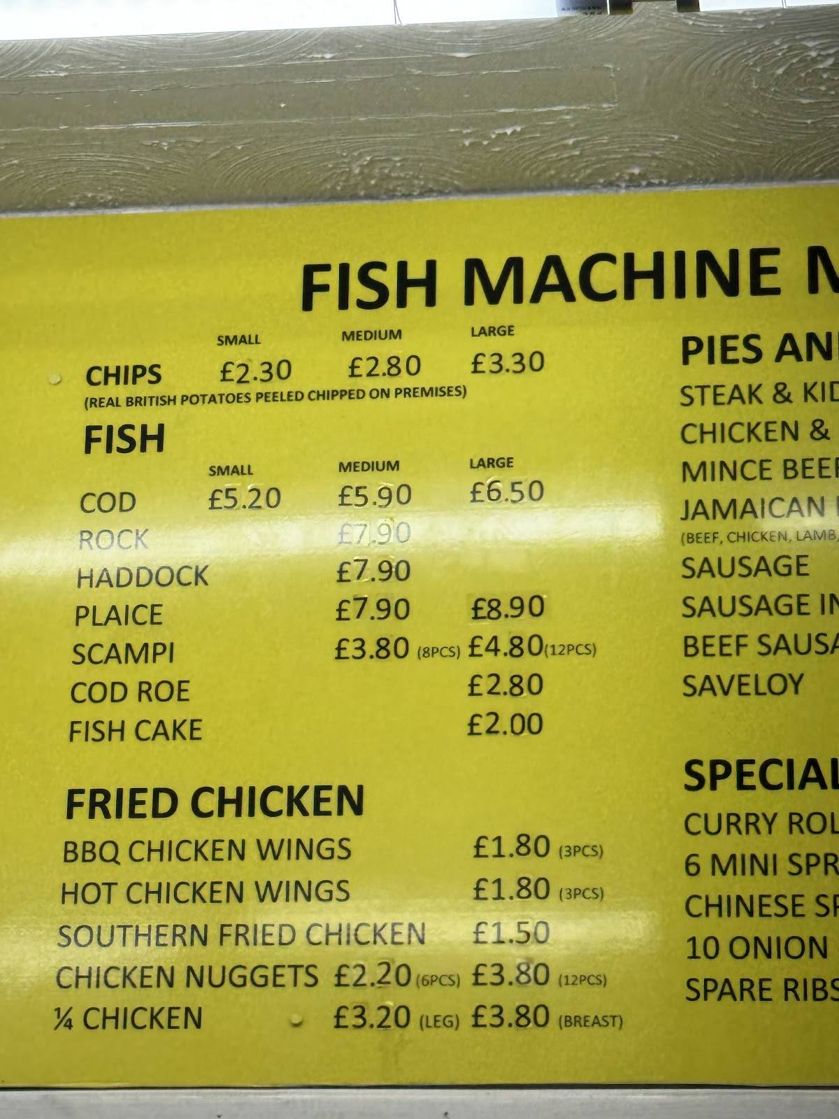 Fish Machine меню