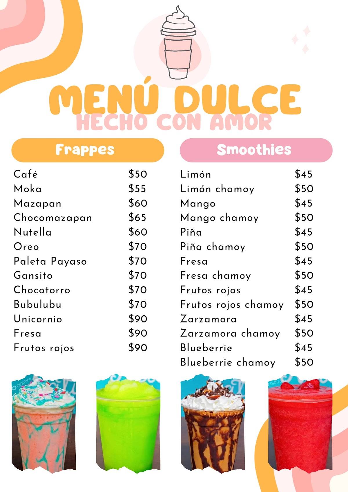 Fruttato Ice меню