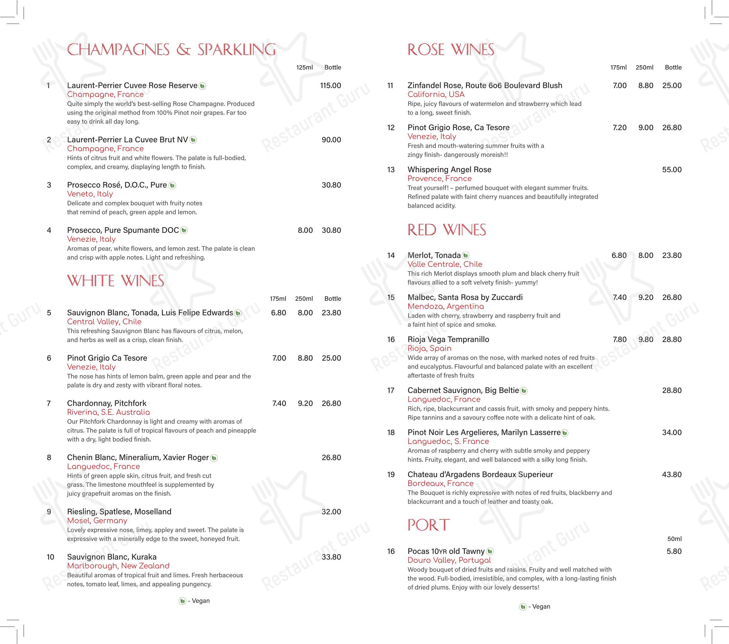 菜单 паба и бара Furusato Bar & Grill в Ливерпуле