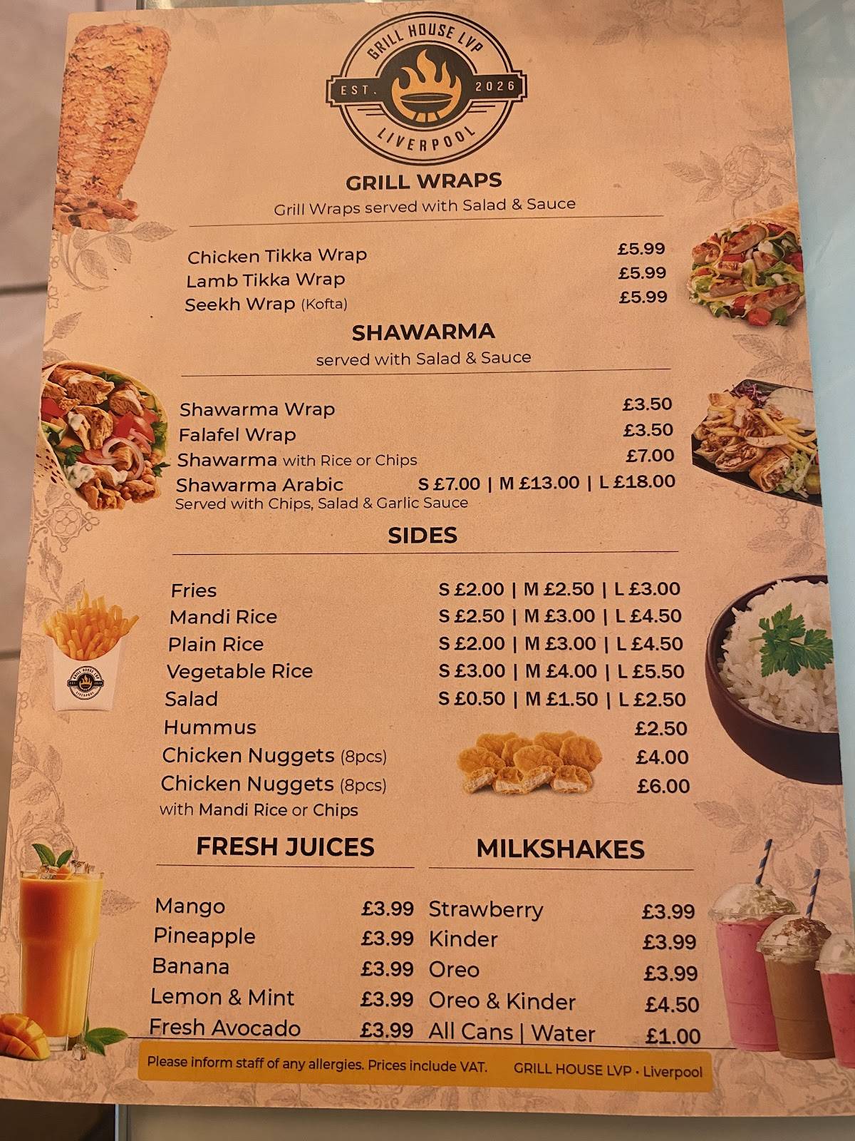 GRILL HOUSE LVP меню