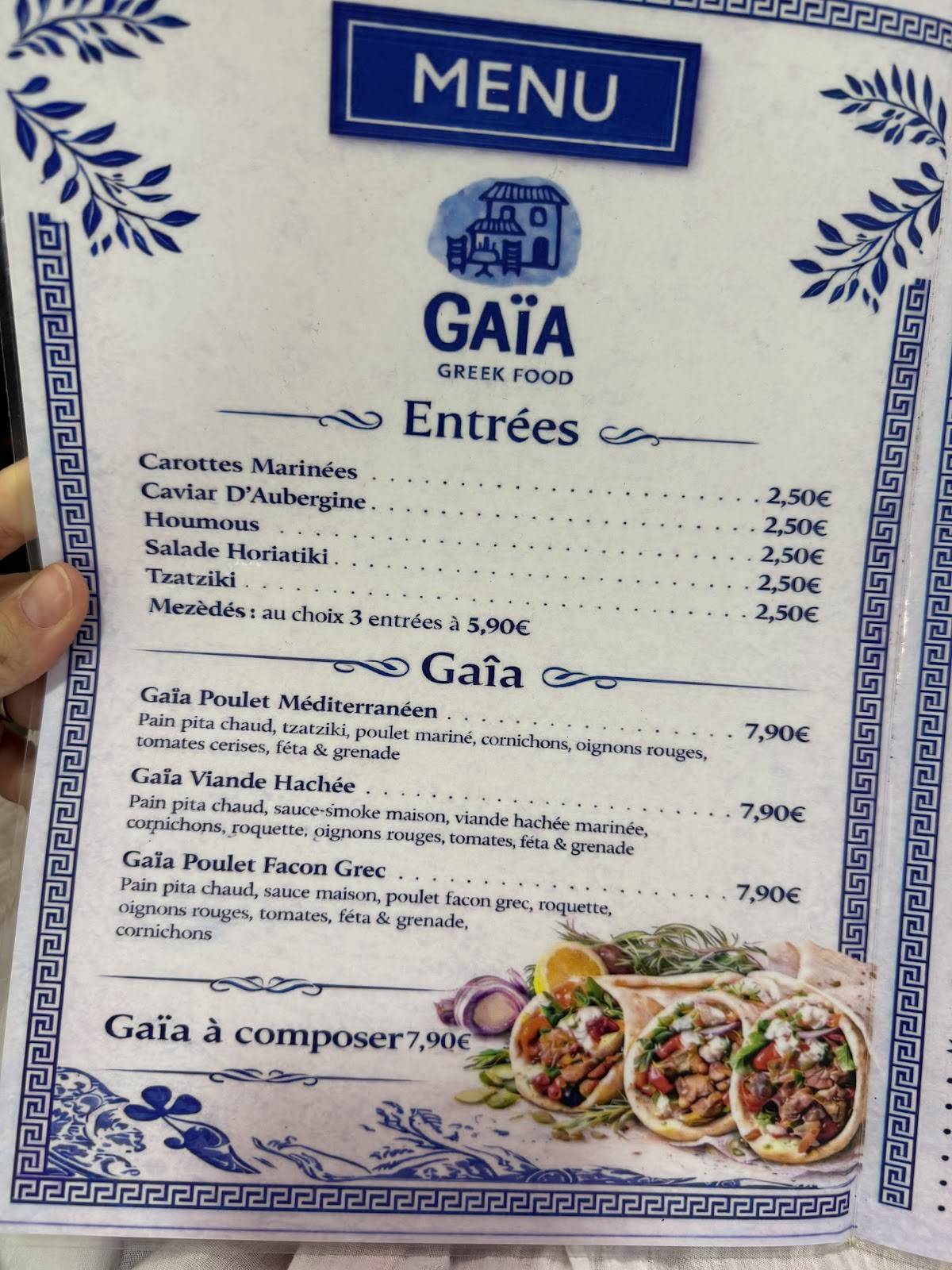 Gaïa меню