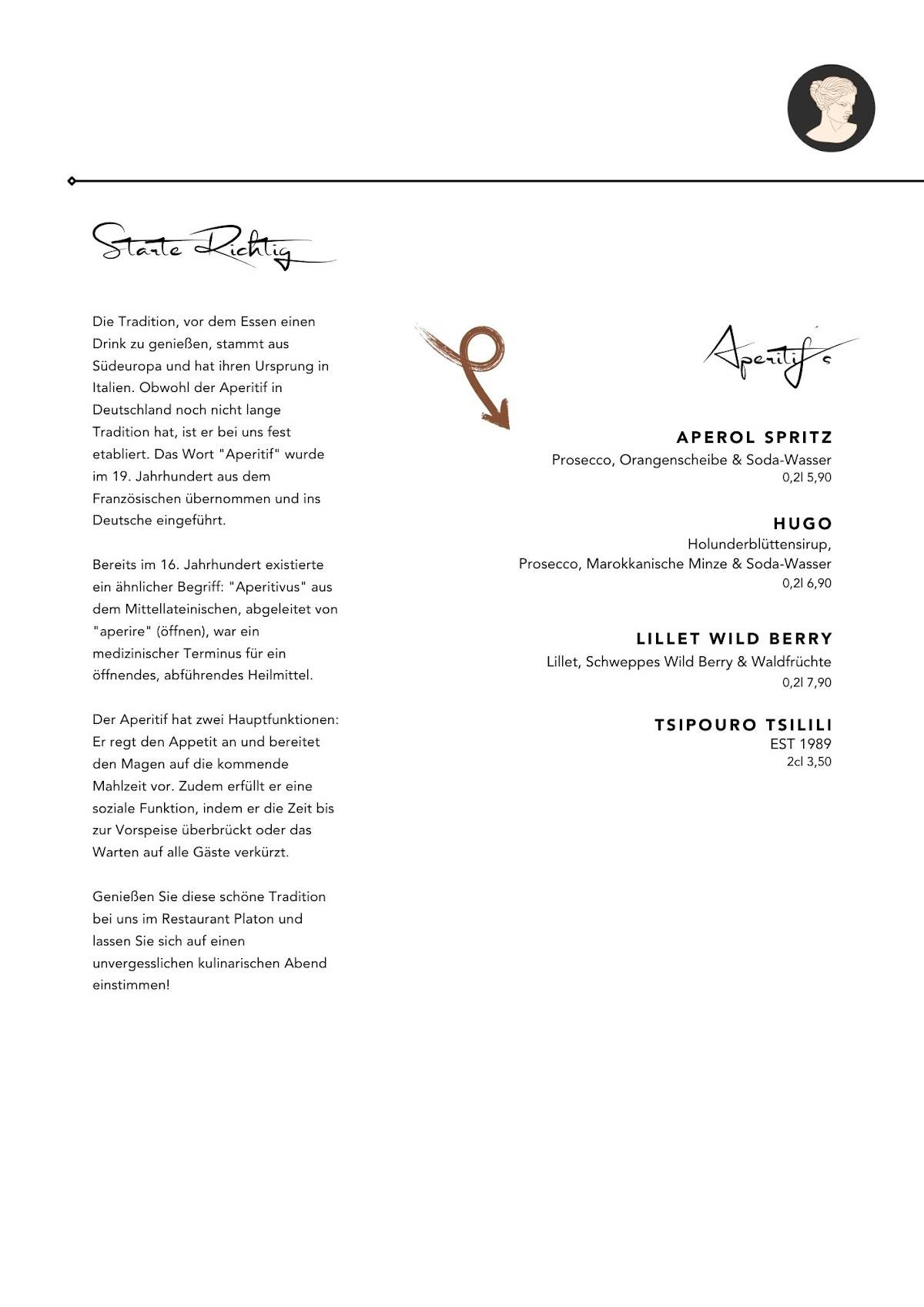 Gasthaus Rose LYTHOS меню