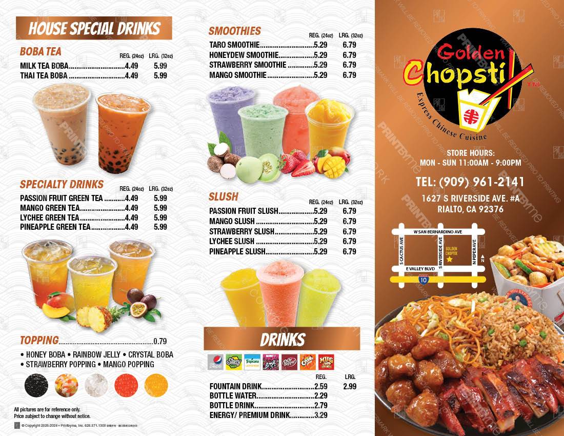 Golden Chopstix Rialto меню