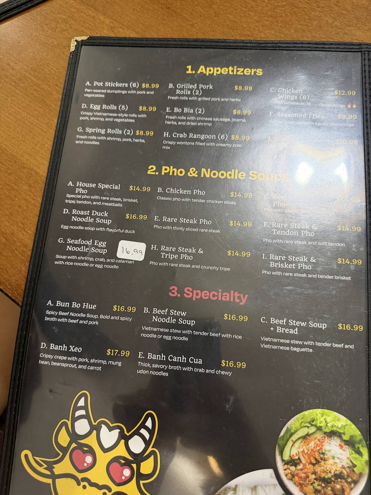 Golden Dragon Phở & Vietnamese Cuisine меню