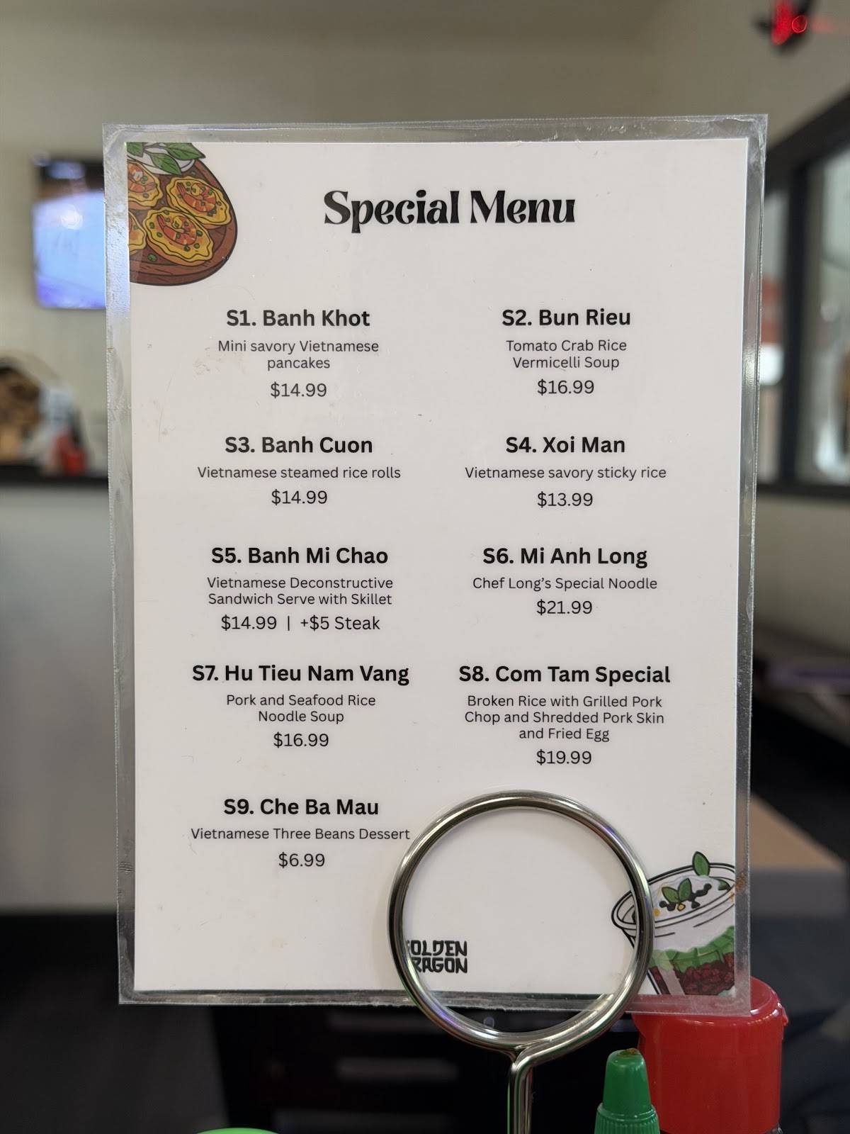 Golden Dragon Phở & Vietnamese Cuisine меню