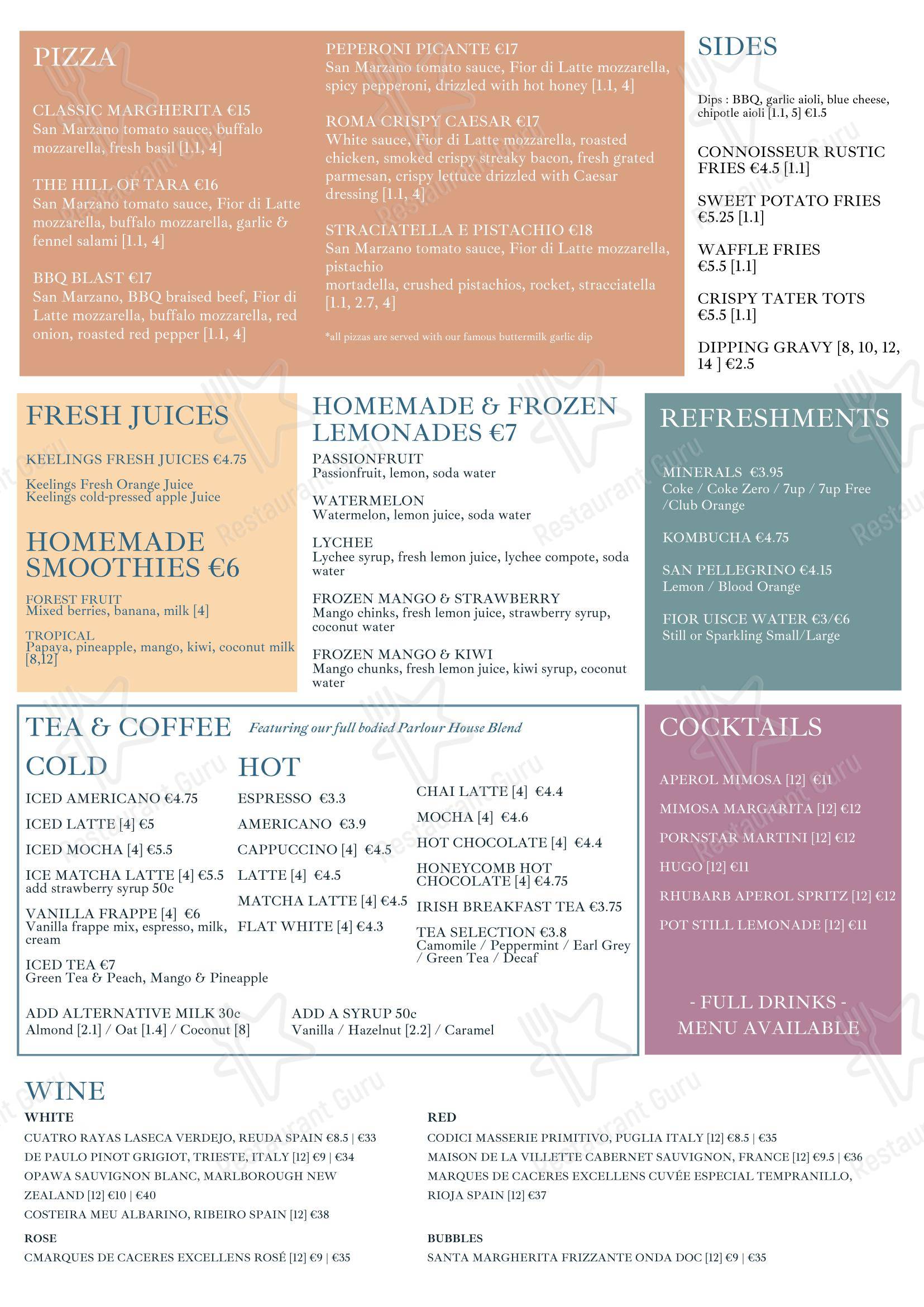 菜单 ресторана Gourmet Food Parlour Dunshaughlin в Дуншаулине