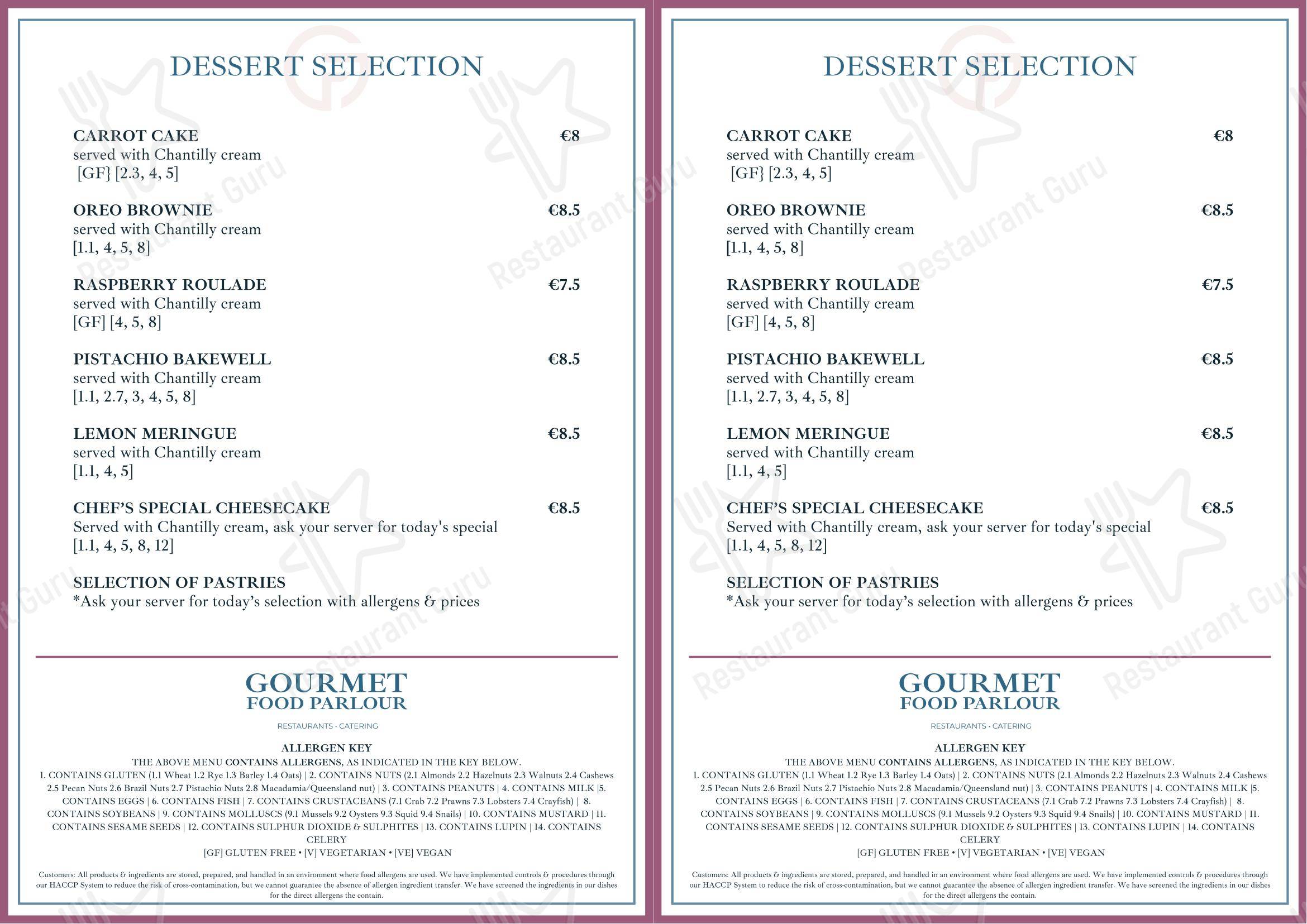 Gourmet Food Parlour Dunshaughlin в Дуншаулине - Lunch Menu