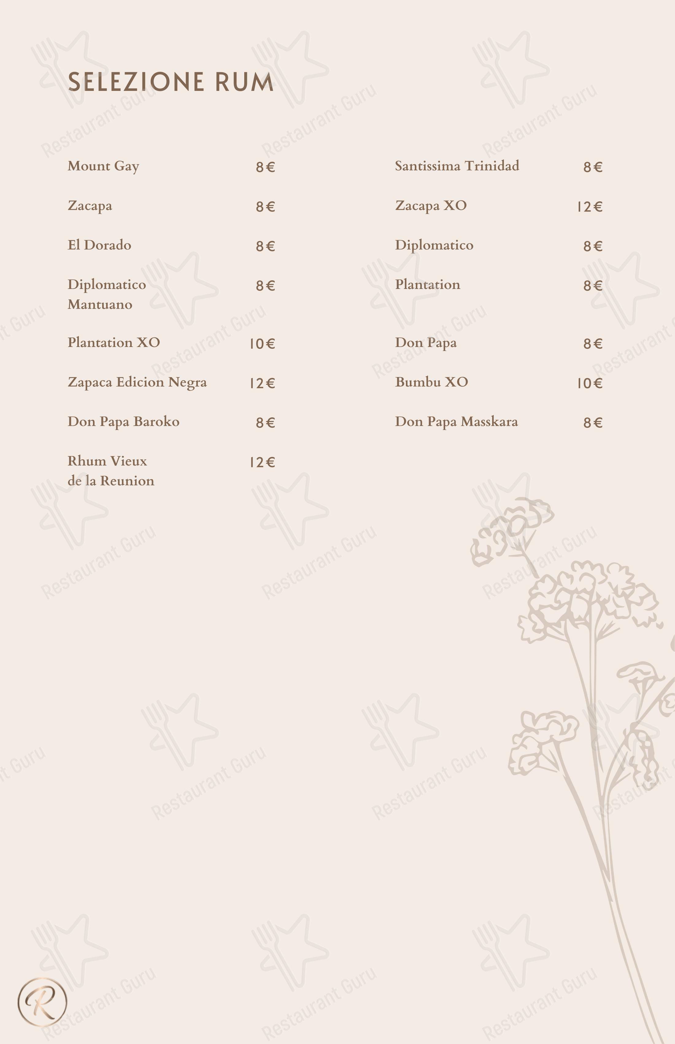 Green Reserva - Restaurant & Pizzeria в Риме - 菜单