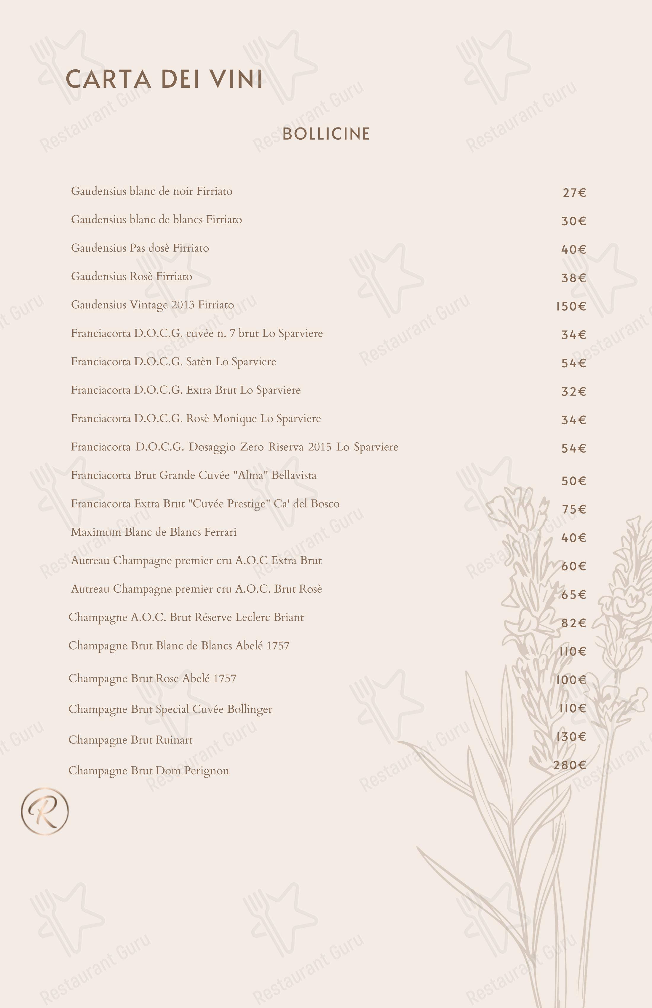 Green Reserva - Restaurant & Pizzeria в Риме - 菜单