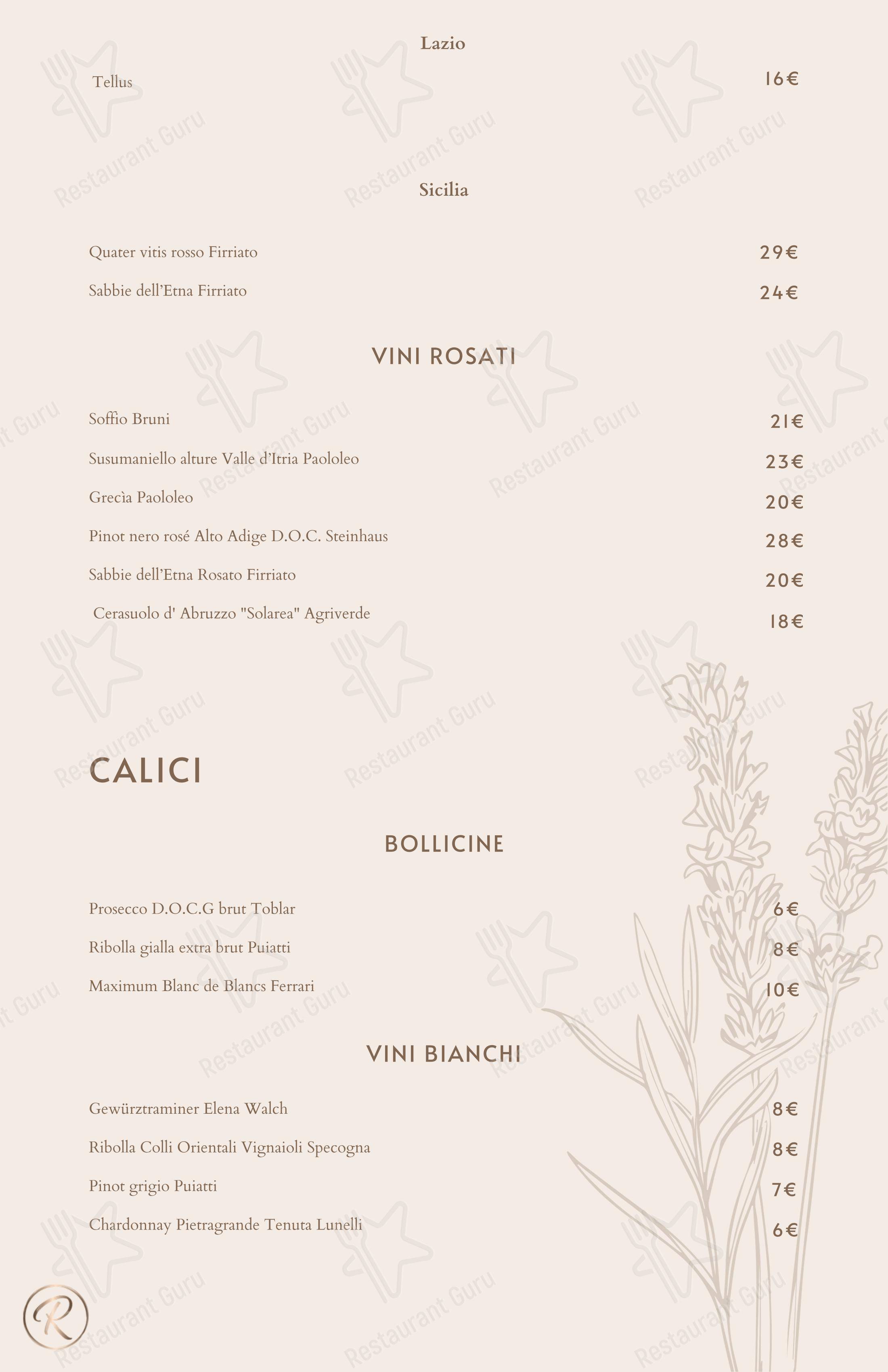 Green Reserva - Restaurant & Pizzeria в Риме - 菜单