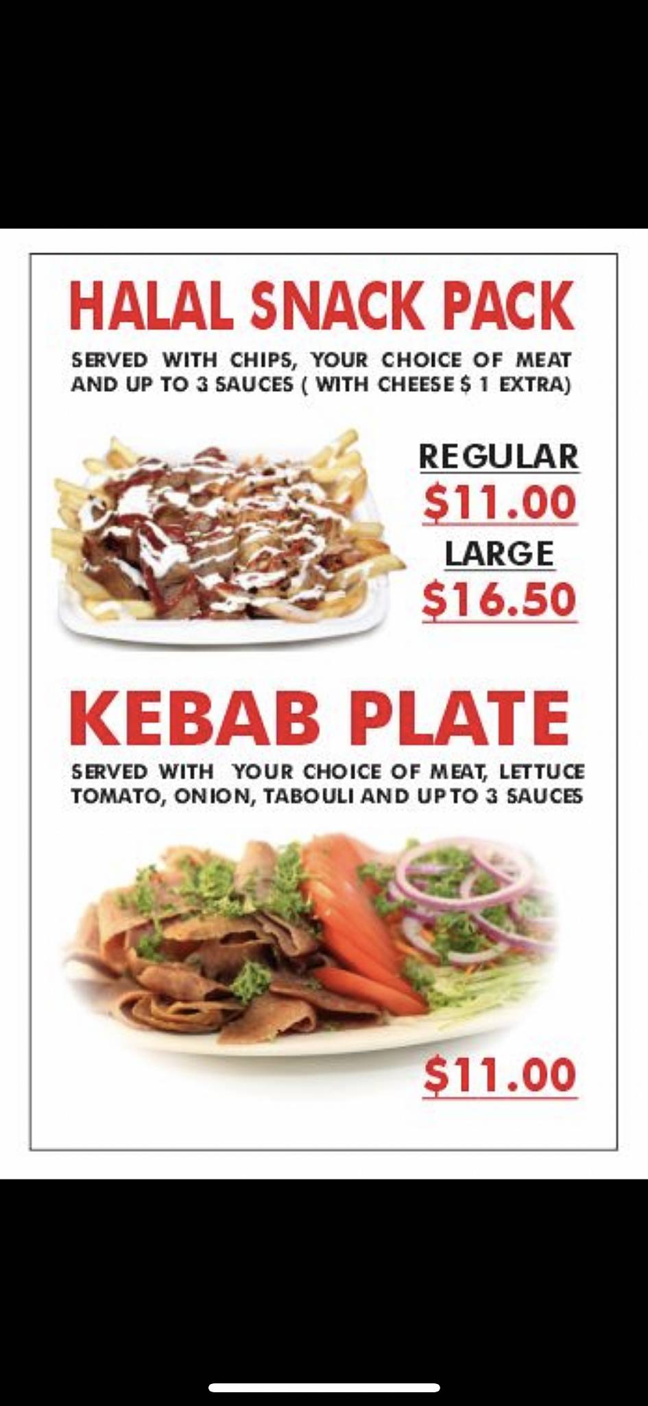 Abra Kebab меню