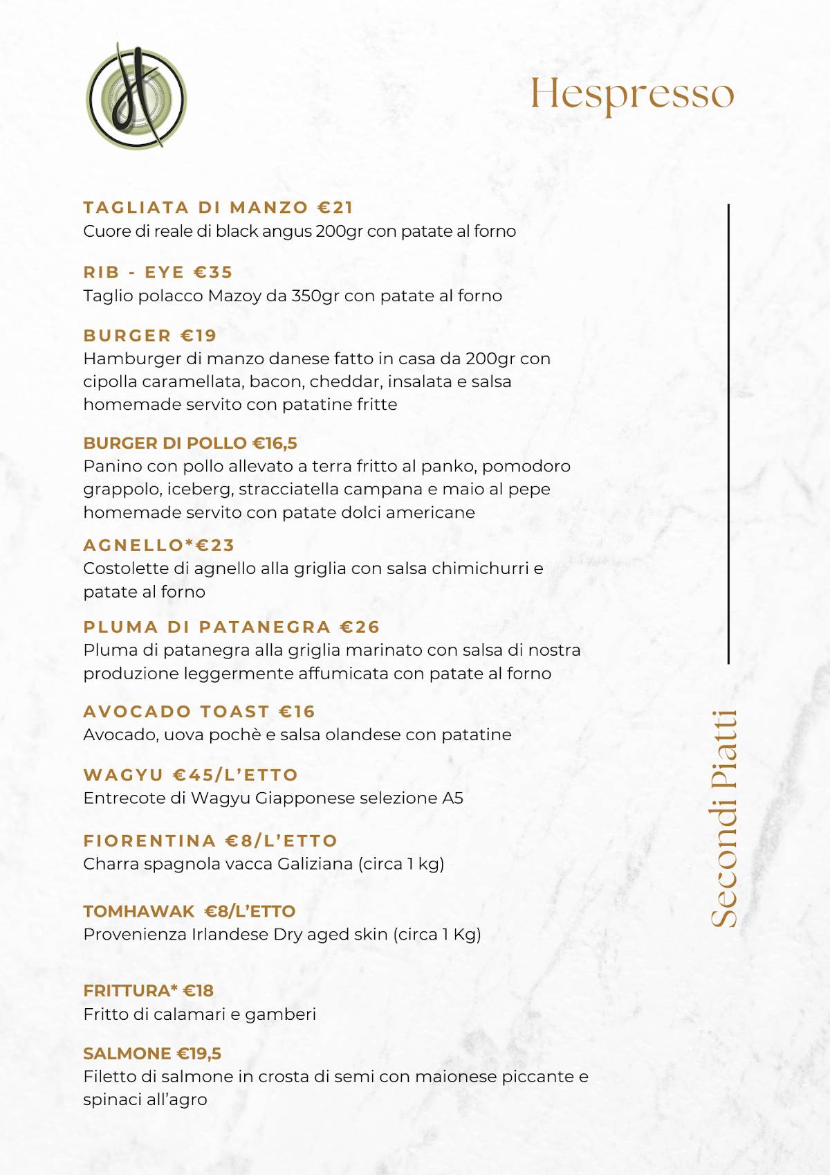 HEspresso - The House of Meat меню