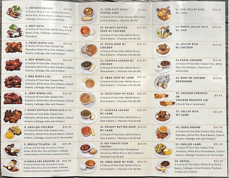 Hady's Restaurant International Cuisine меню