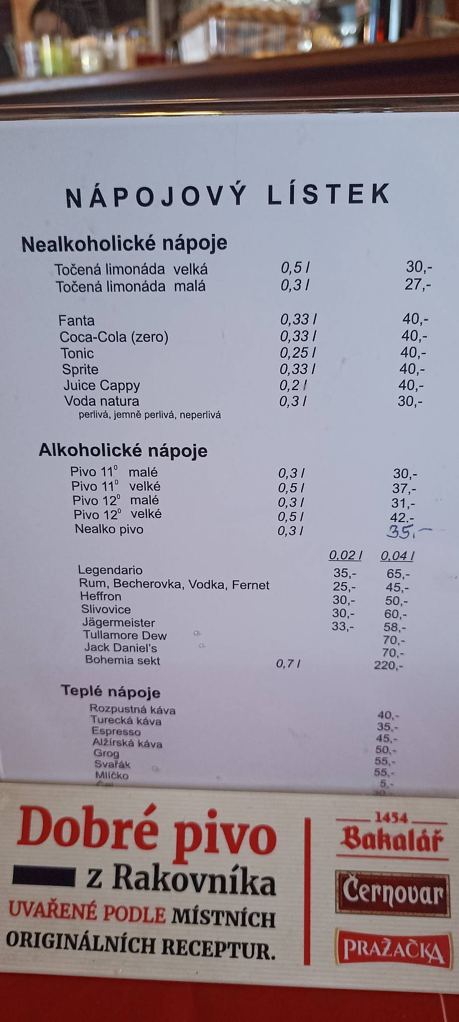 Hájenka меню